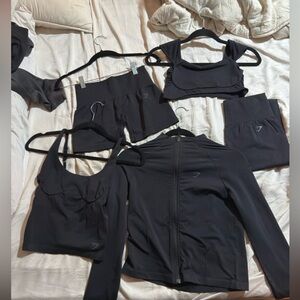 Gymshark Zip up, Tank Top, Sports Bra, One Piece/ Bodysuit, Shorts, and Leggings